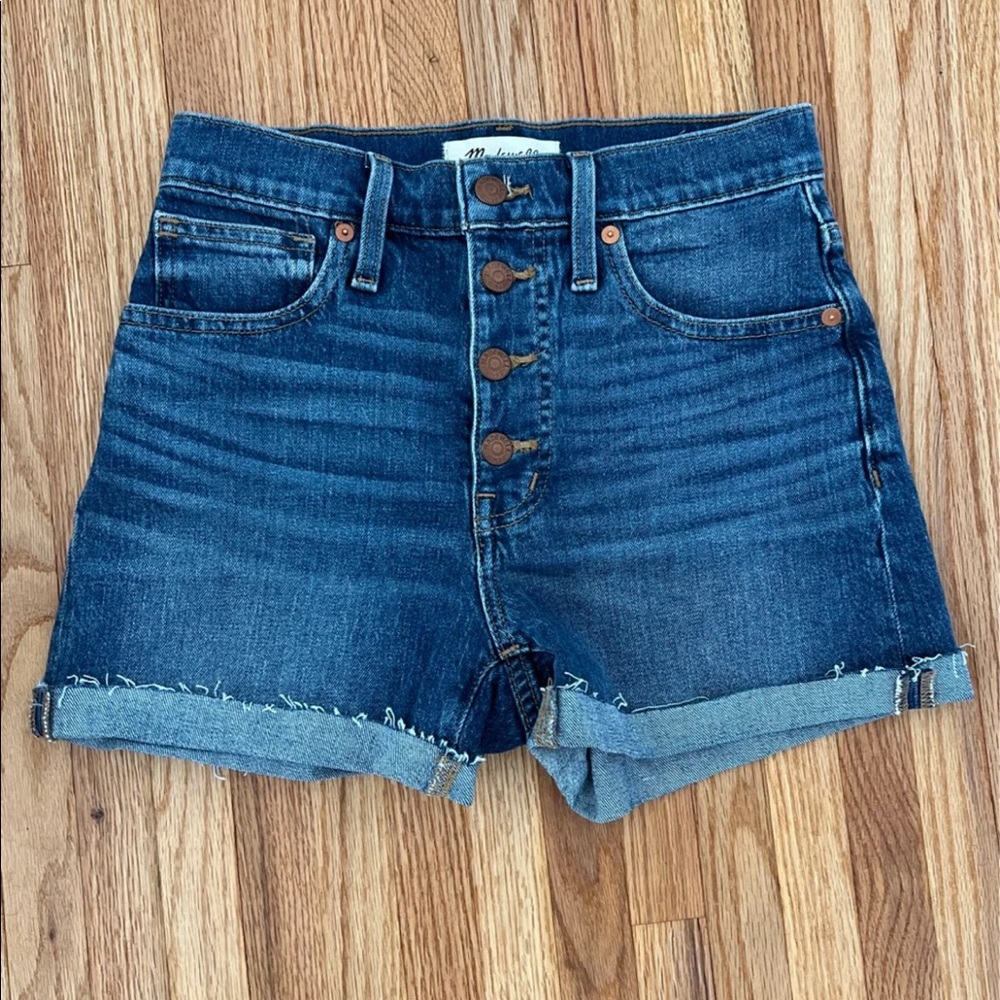 Madewell High-Rise button-fly shorts